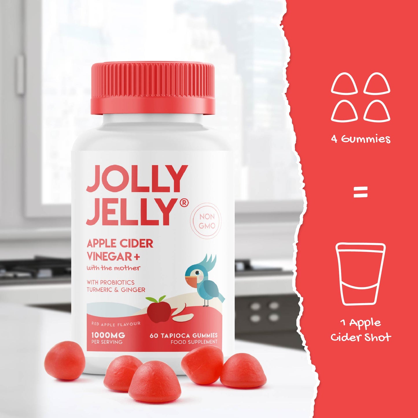Apple Cider Vinegar Tapioca Gummies - 2 pack